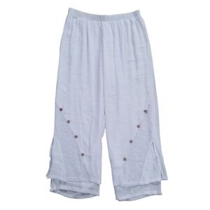 Creation Women's White Resortwear Boho‎ Layered Pants Size XLarge